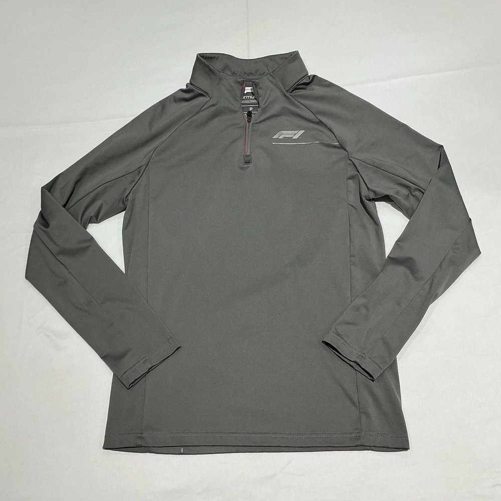 Formula 1 Sweatshirt Mens Small Gray Pullover 1/4 Zip Mock Neck Official Product